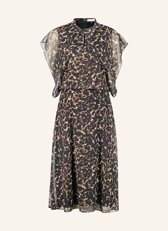 BETTY&CO Hemdblusenkleid SCHWARZ/ BRAUN/ HELLBRAUN