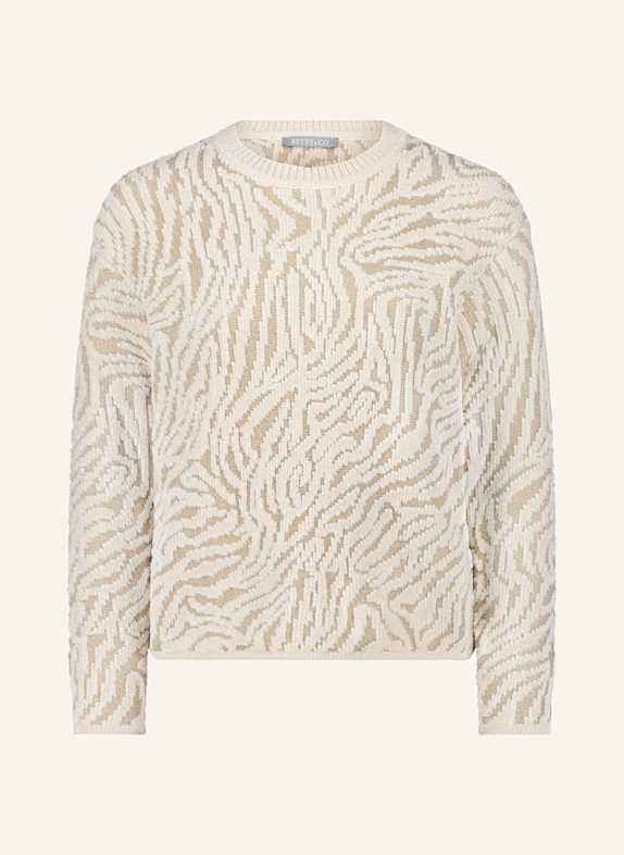 BETTY&CO Pullover mit Glitzergarn CREME/ BEIGE/ SILBER