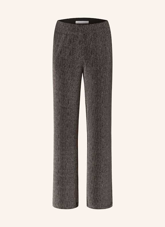 BETTY&CO Marlenehose mit Glitzergarn SCHWARZ/ SILBER