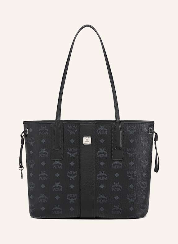 MCM LIZ SMALL reversible shopper with pouch BLACK