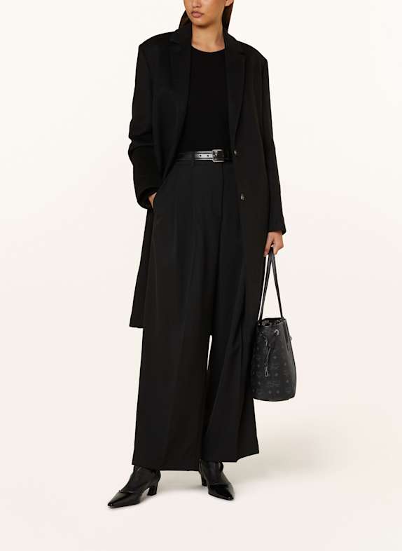 MCM Geantă Shopper LIZ SMALL reversibilă cu buzunar NEGRU