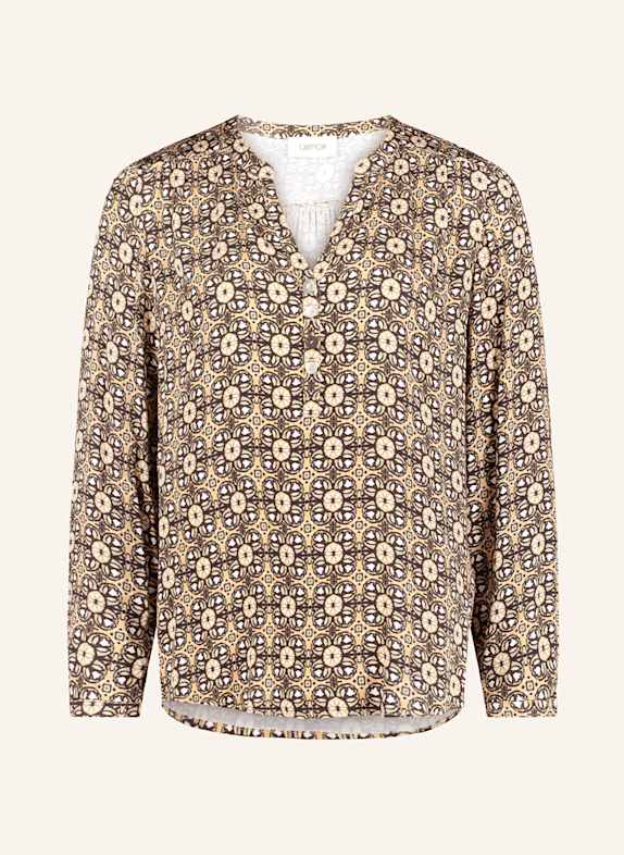 CARTOON Blusenshirt SCHWARZ/ HELLGRÜN/ BEIGE