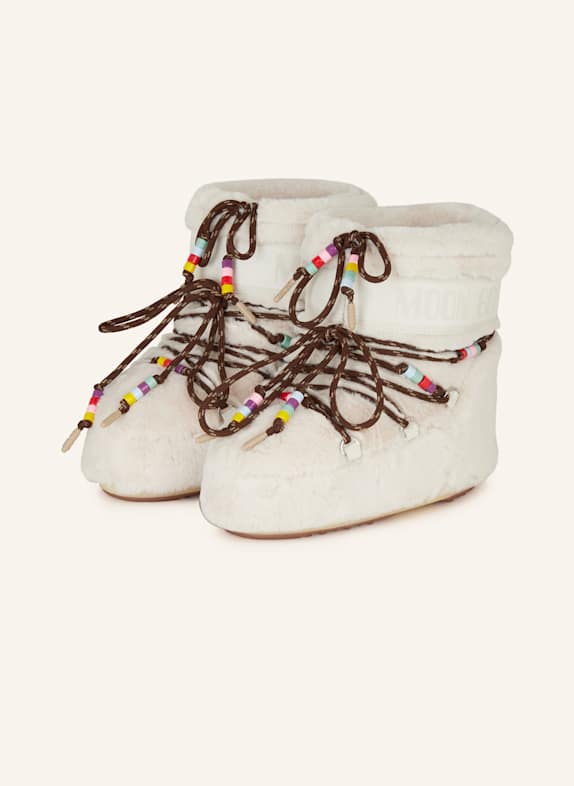 MOON BOOT MOON BOOT ICON LOW FAUX FUR BEADS KREMOWY