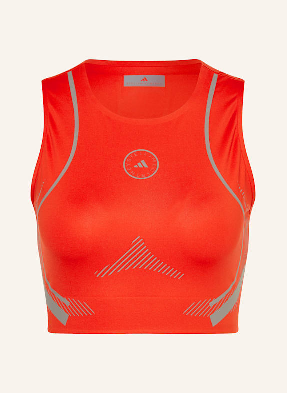 adidas by Stella McCartney Krótki top TRUEPACE CZERWONY/ SZARY