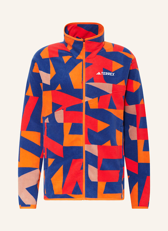adidas TERREX Fleecejacke TERREX MULTI PRINTED FULL ZIP BLAU/ ORANGE/ ROT