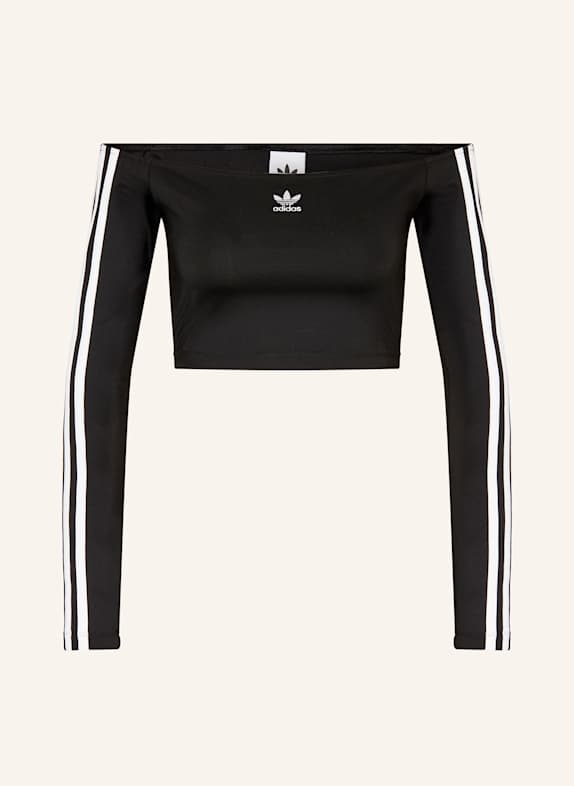 adidas Originals Krótki top CZARNY/ BIAŁY