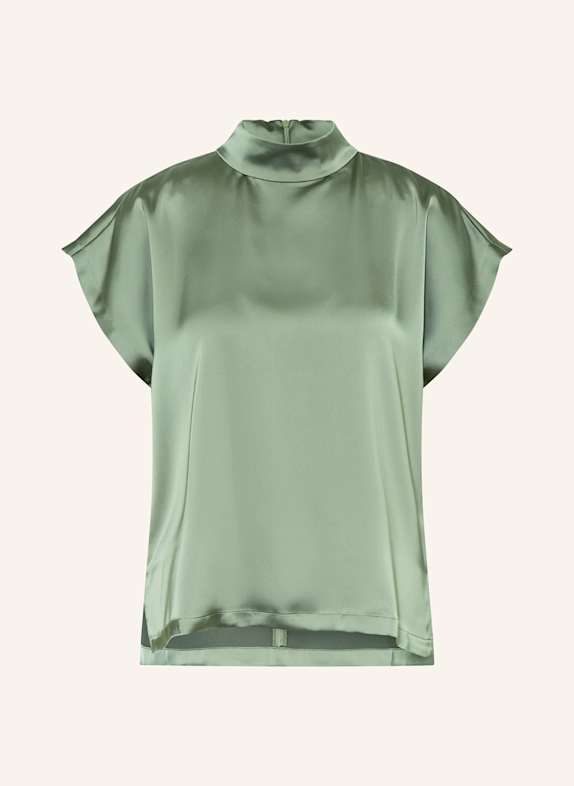 HUGO Blusentop CANELI-1 aus Satin DUNKELGRÜN