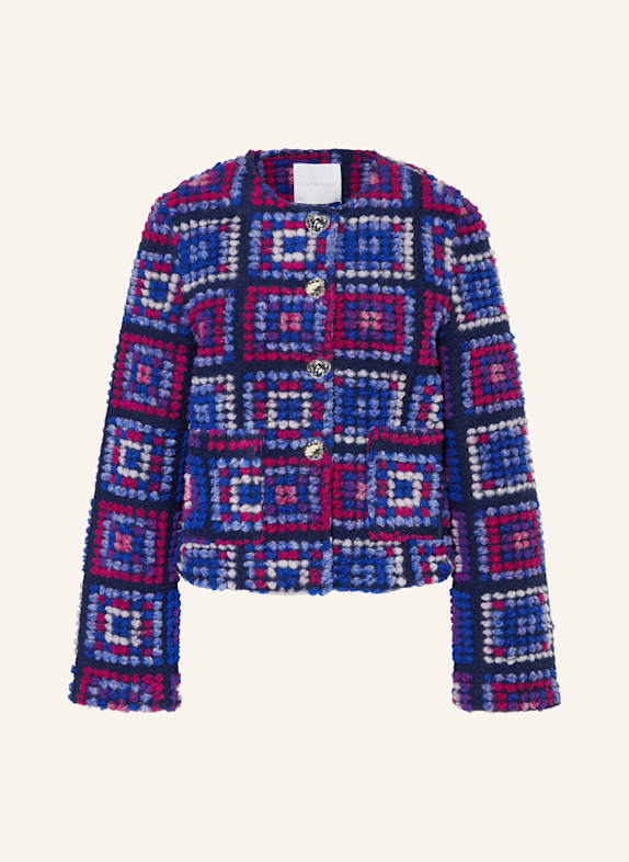 rich&royal Bouclé jacket DARK PURPLE/ PINK/ WHITE