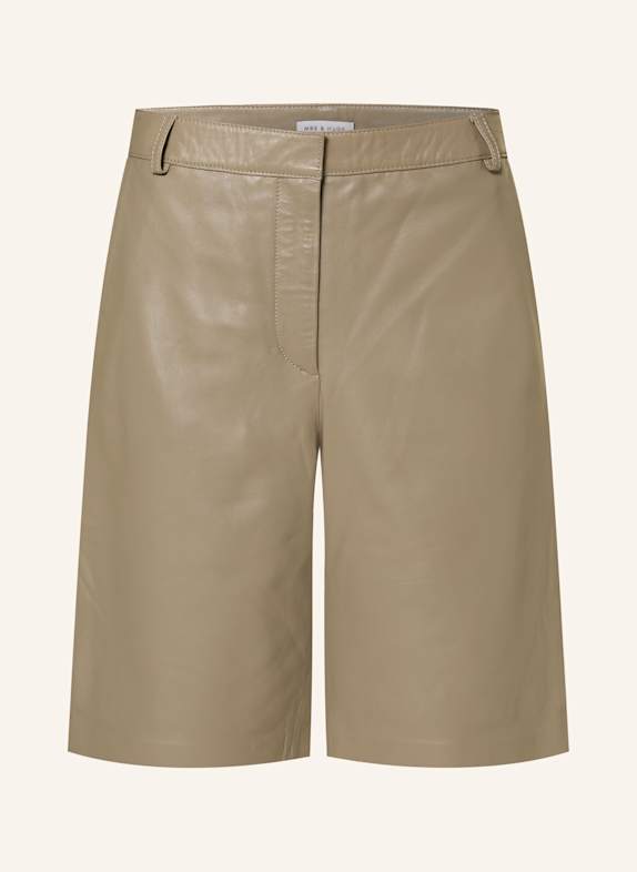 MRS & HUGS Leather shorts TAUPE