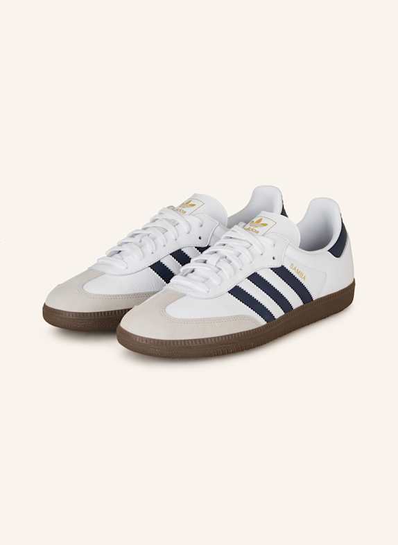 adidas Originals Sneakersy SAMBA OG BIAŁY/ GRANATOWY/ SZAROBRĄZOWY