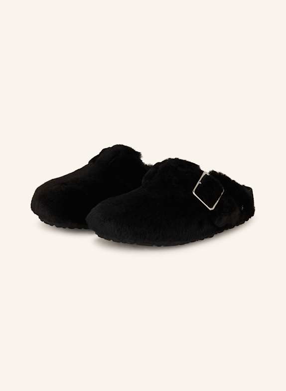 1774 BIRKENSTOCK Pantoletten BOSTON SHEARLING SCHWARZ
