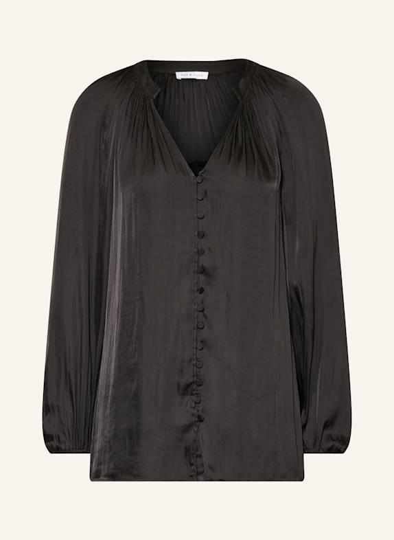 MRS & HUGS Satinbluse SCHWARZ