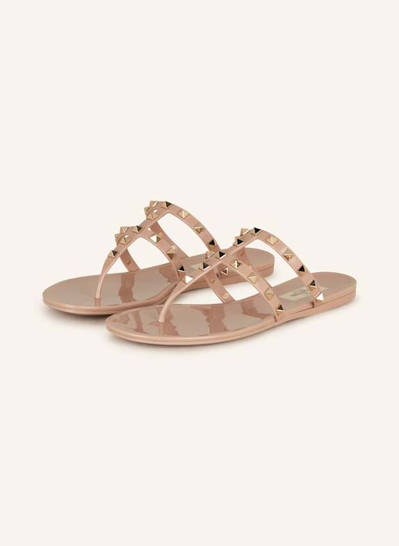 VALENTINO GARAVANI Zehentrenner ROCKSTUD mit Nieten ROSÉ