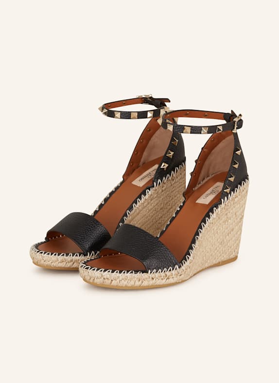 VALENTINO GARAVANI Wedges ROCKSTUD SCHWARZ