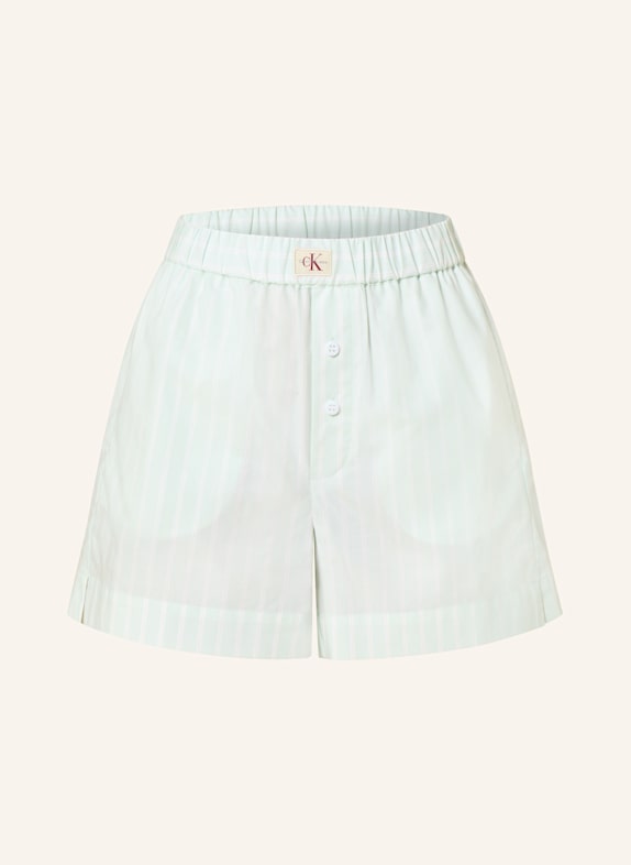 Calvin Klein Jeans Shorts HELLGRÜN/ WEISS