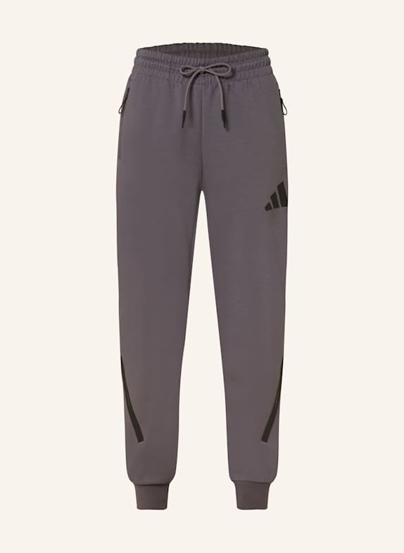adidas Spodnie dresowe Z.N.E. SZAROBRĄZOWY/ CZARNY