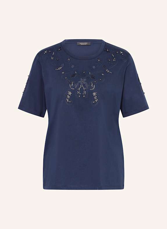 ELENA MIRO T-Shirt mit Schmucksteinen DUNKELBLAU