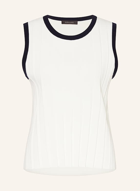 ELENA MIRO Stricktop WEISS/ DUNKELBLAU