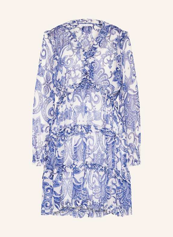 MRS & HUGS Kleid mit Volants WEISS/ BLAU