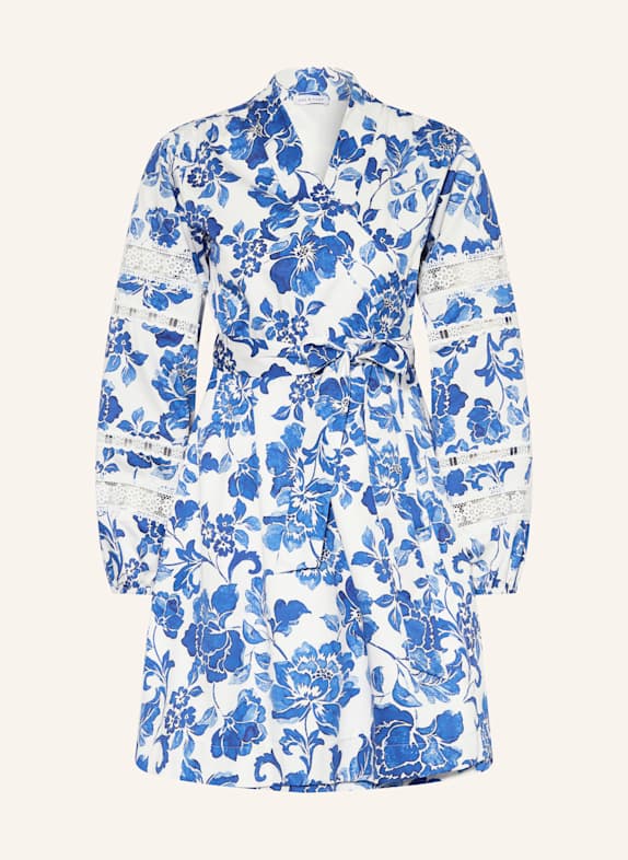 MRS & HUGS Wrap dress WHITE/ BLUE