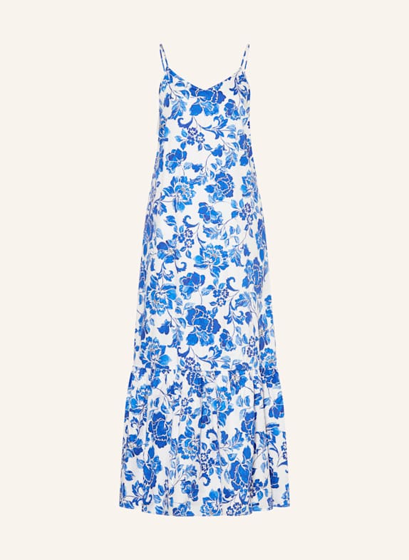 MRS & HUGS Dress with frills WHITE/ BLUE