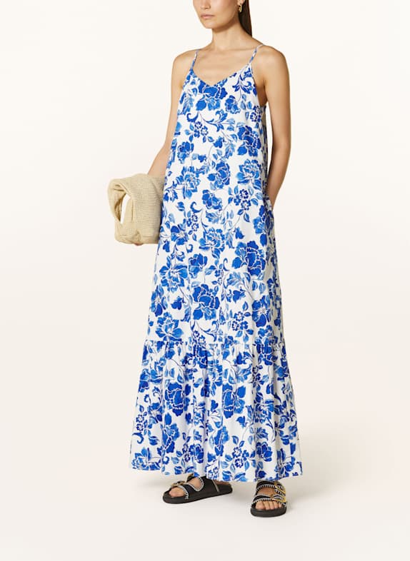 MRS & HUGS Kleid mit Volants WEISS/ BLAU