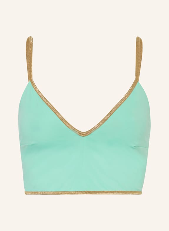 MYMARINI Bustier-Bikini-Top VACATION TOP SHINE zum Wenden mit UV-Schutz 50+ GRÜN/ MINT