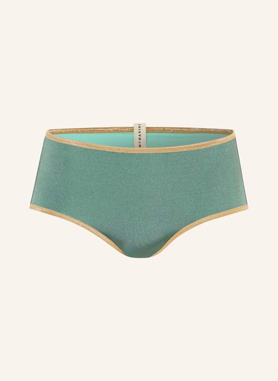 MYMARINI Panty-Bikini-Hose SHINE zum Wenden mit UV-Schutz 50+ GRÜN/ MINT