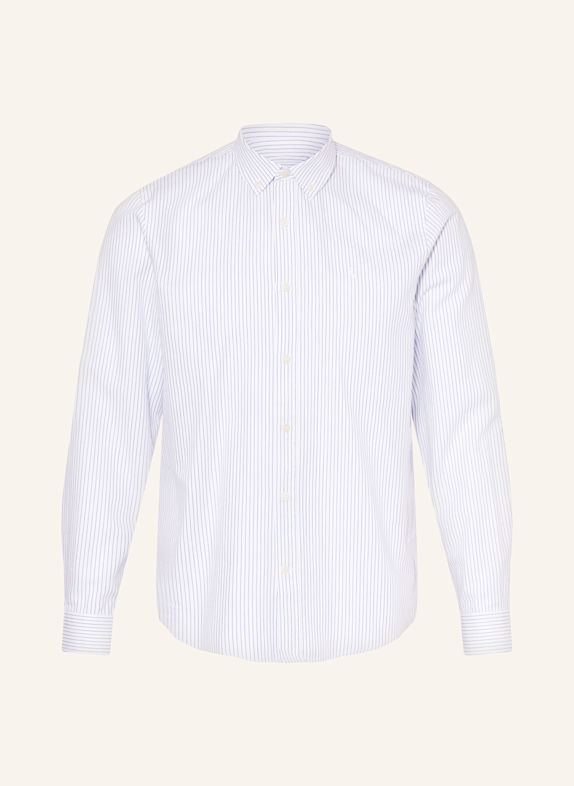 ARMEDANGELS Hemd QUAASA Slim Fit WEISS/ BLAU