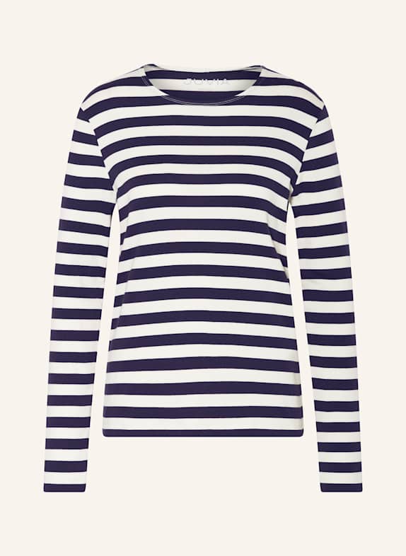 Juvia Long sleeve shirt JULIANE ECRU/ DARK BLUE