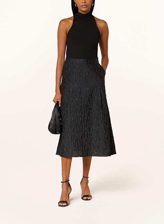 IVI collection Jacquard skirt BLACK