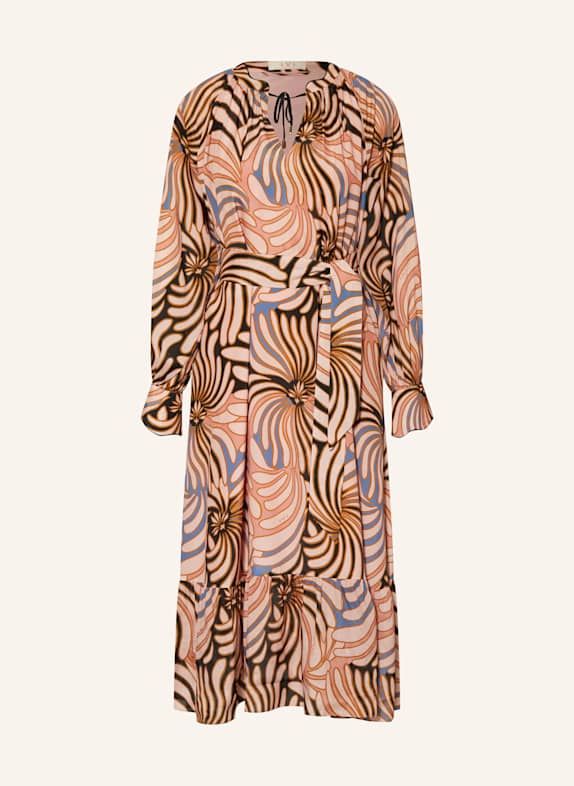 IVI collection Kleid mit Seide ROSÉ/ SCHWARZ