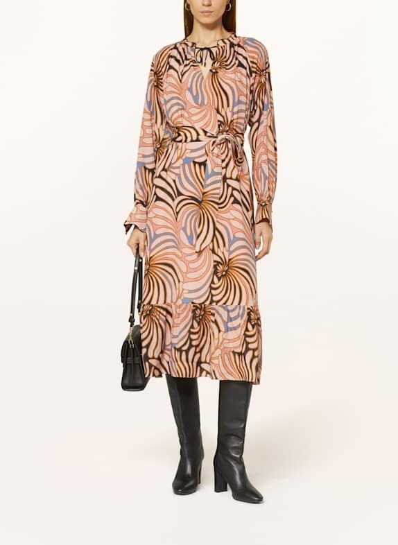IVI collection Kleid mit Seide ROSÉ/ SCHWARZ