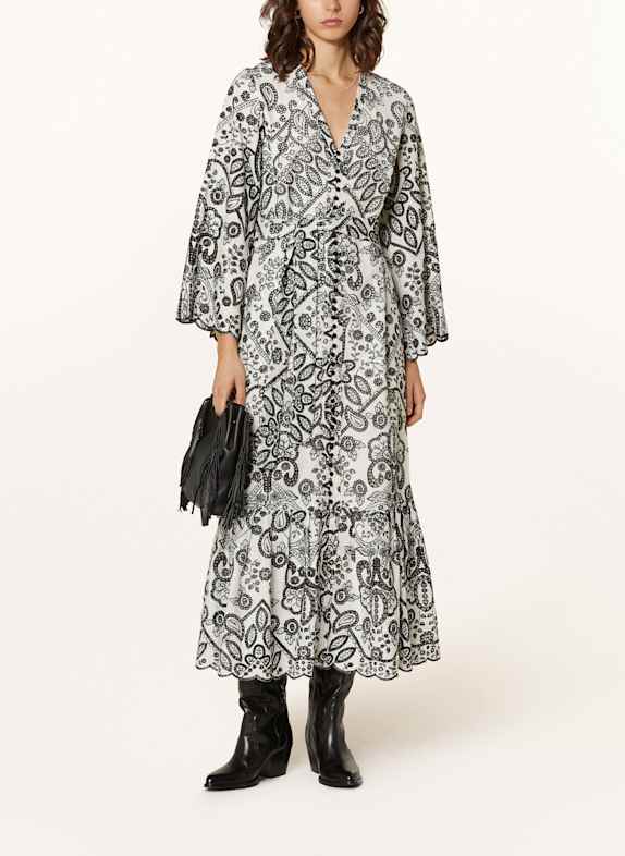 MRS 
HUGS Kleid aus Lochspitze SCHWARZ/ ECRU