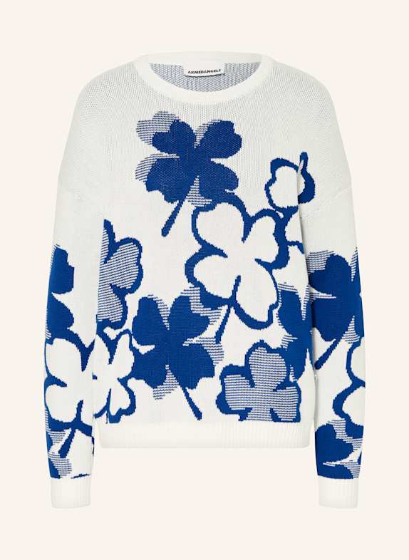 ARMEDANGELS Sweter OLESSYAA CLOVER NIEBIESKI/ BIAŁY