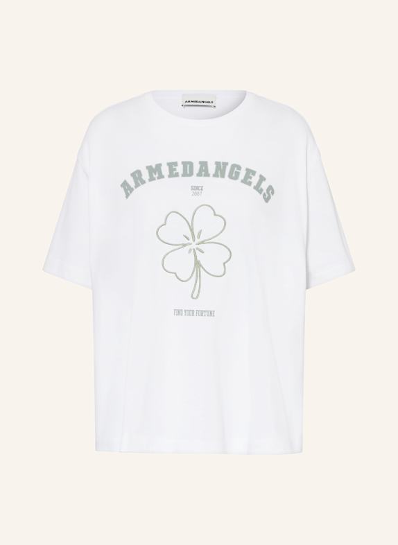 ARMEDANGELS T-shirt GIANAA FORTUNE WHITE/ OLIVE