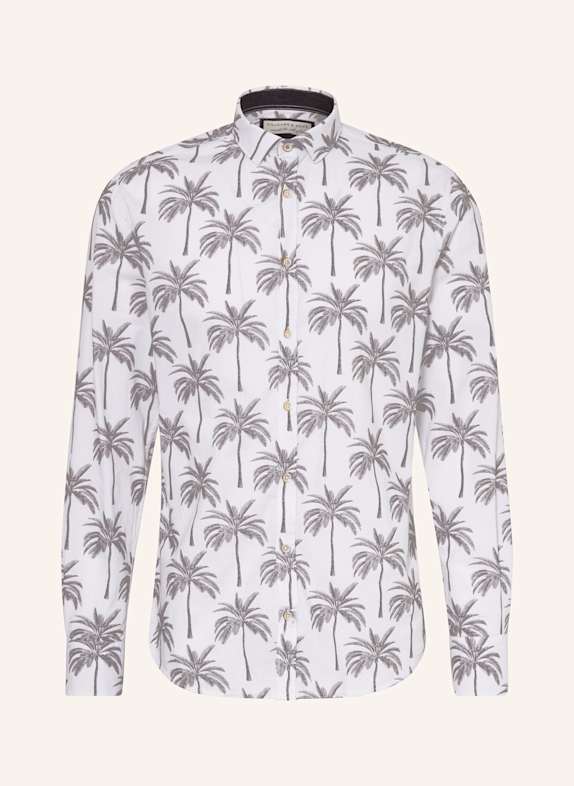 COLOURS & SONS Hemd Regular Fit WEISS/ DUNKELGRAU