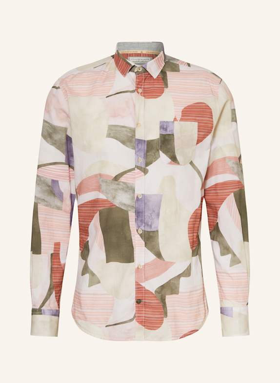 COLOURS & SONS Hemd Slim Fit HELLROT/ HELLLILA/ CREME