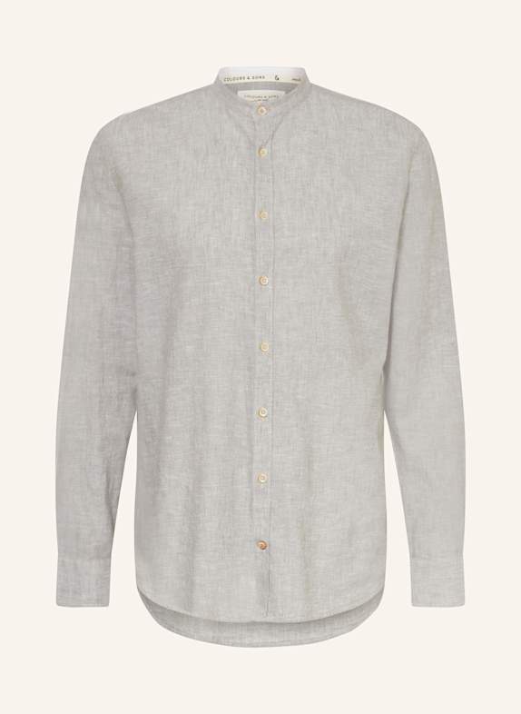 COLOURS & SONS Hemd Regular Fit mit Leinen HELLGRÜN