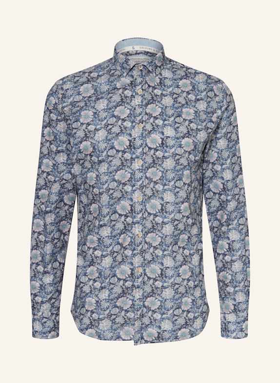 COLOURS & SONS Hemd Slim Fit DUNKELBLAU/ GRÜN