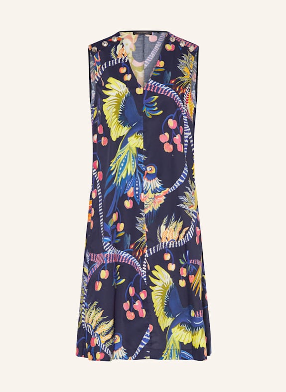ELENA MIRO Kleid DUNKELBLAU/ GELB/ ROSA
