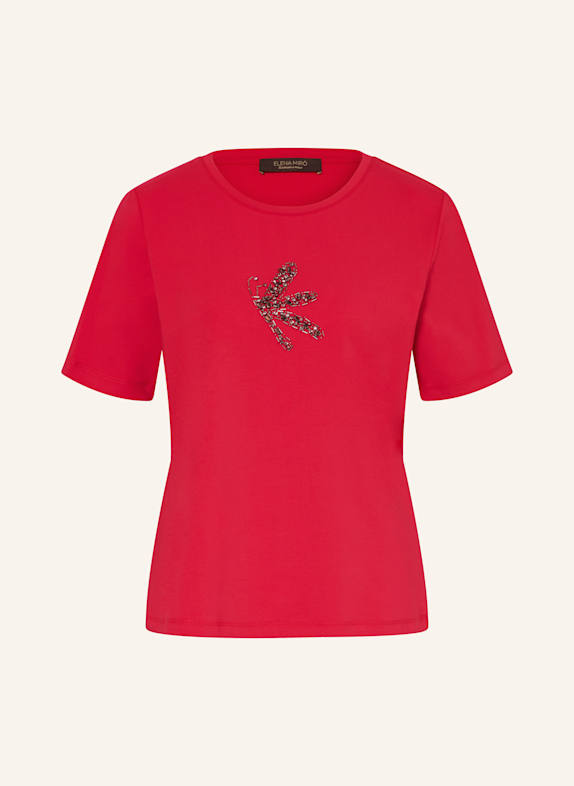 ELENA MIRO T-Shirt mit Schmucksteinen PINK