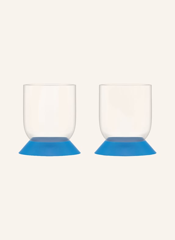 bodum set of 2 drinking glasses OKTETT WHITE/ BLUE