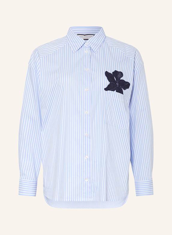 SEM PER LEI Hemdbluse WEISS/ HELLBLAU