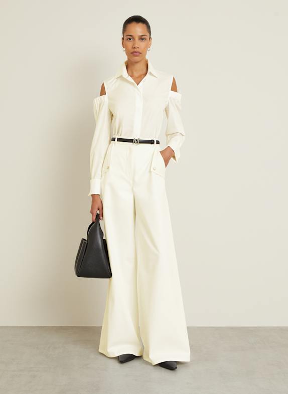 Max Mara Bluzka z odkrytymi ramionami RAGNI BIAŁY