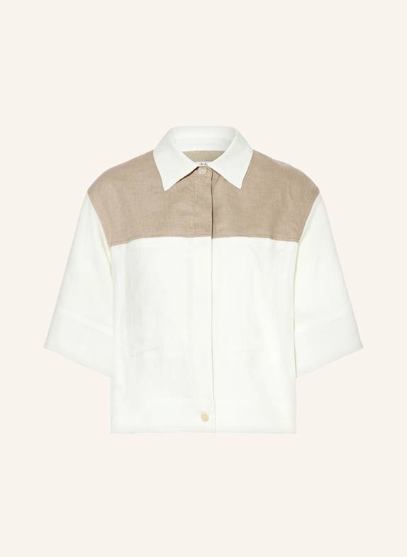 Max Mara Leinen-Overjacket RADIOSO ECRU/ TAUPE