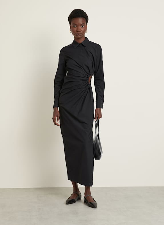 Max Mara Shirt dress ETERE with cut-out BLACK