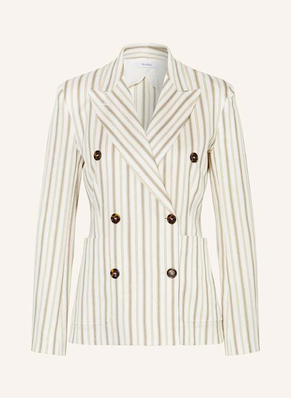 Max Mara Blazer PENSILE mit Leinen ECRU/ BRAUN