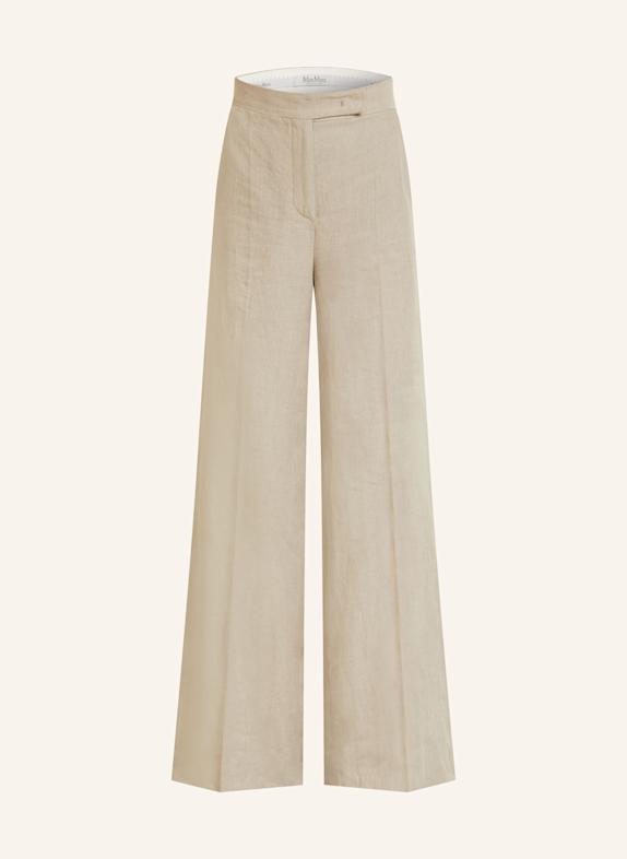 Max Mara Marlenehose SEQUOIA aus Leinen TAUPE