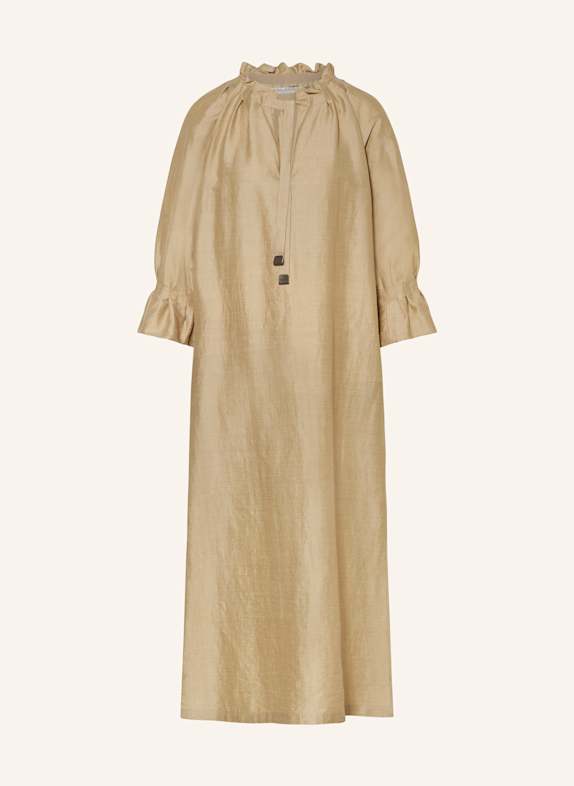 Max Mara Kleid JENE mit Leinen und Seide GOLD